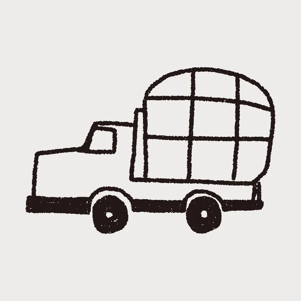 Doodle vrachtwagen — Stockvector