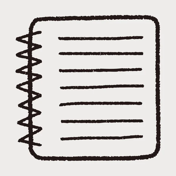 Doodle notebook — Stock Vector