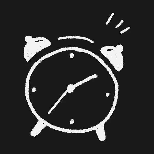 Reloj despertador Doodle — Vector de stock