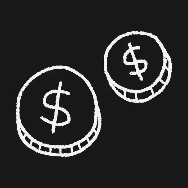 Doodle гроші — стоковий вектор