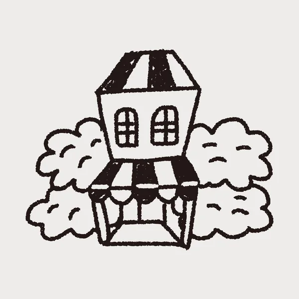 Casa doodle —  Vetores de Stock