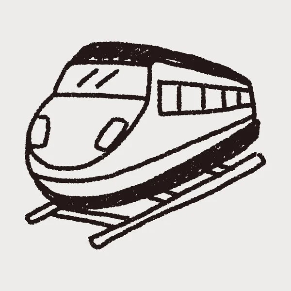 Doodle trein — Stockvector