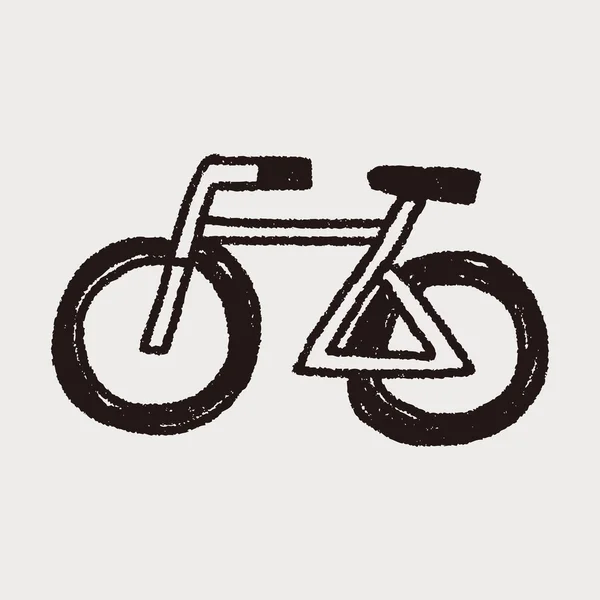 Doodle fiets — Stockvector