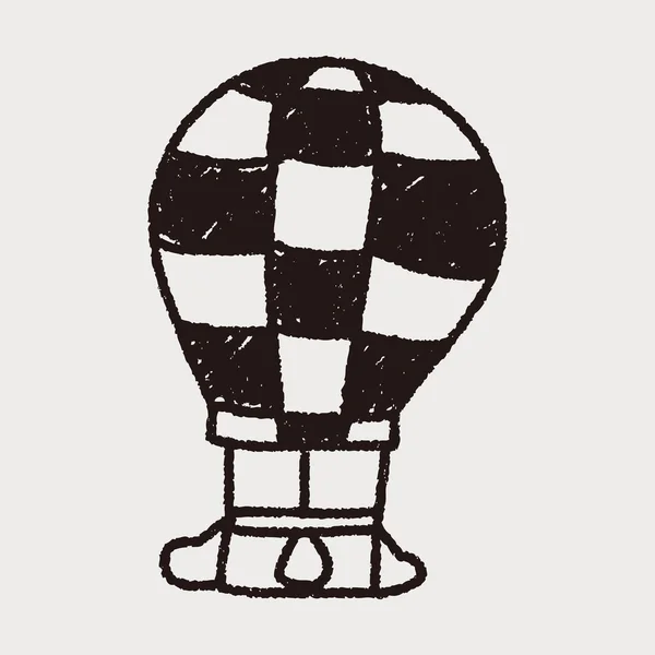 Horkovzdušný balón Doodle — Stockový vektor