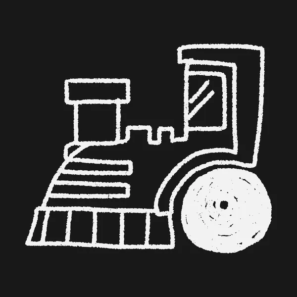 Doodle trein — Stockvector