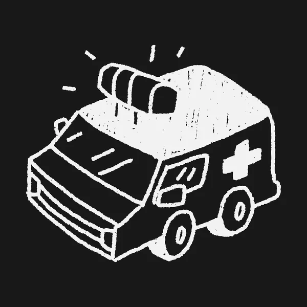 Ambulance doodle — Image vectorielle