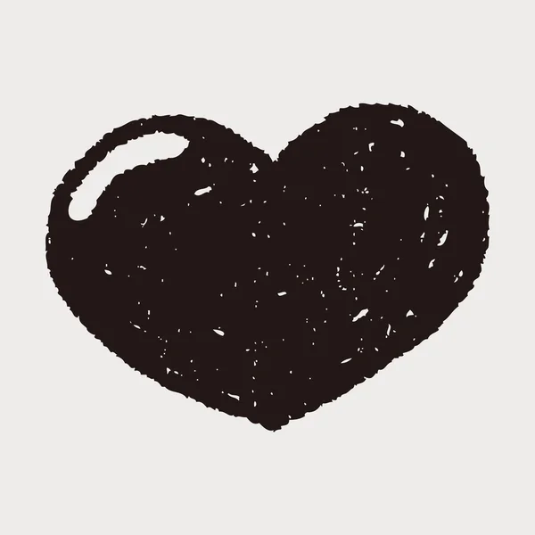Doodle corazón — Vector de stock