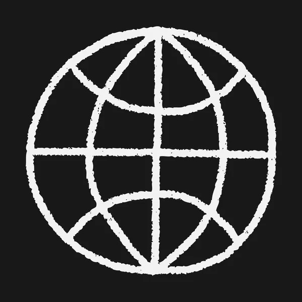 Дудл-глобус — стоковый вектор