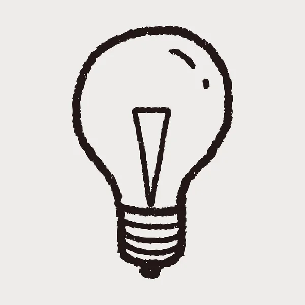 Doodle žárovka — Stockový vektor