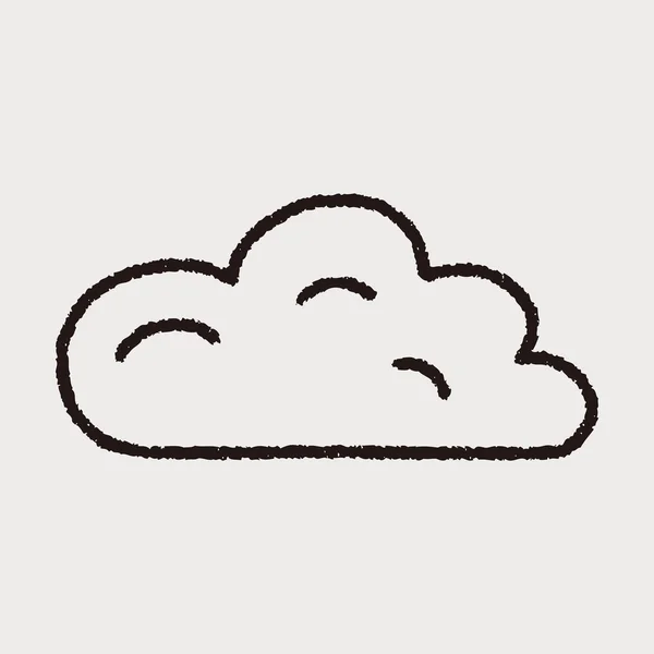 Doodle Cloud — Stock Vector