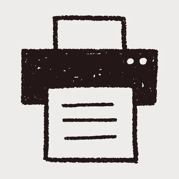 Doodle εκτυπωτή — Διανυσματικό Αρχείο