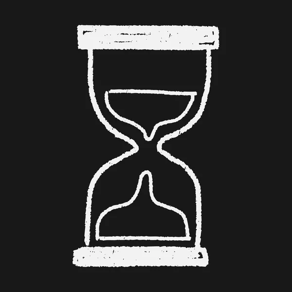 Reloj de arena Doodle — Vector de stock