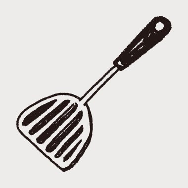 Mutfak kaşık doodle