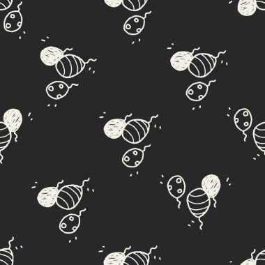 Doodle balon Dikişsiz desen arka plan