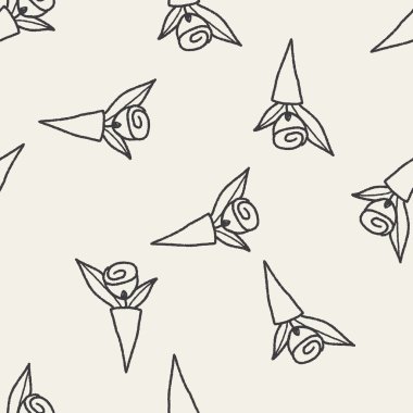 Doodle çiçek Dikişsiz desen arka plan