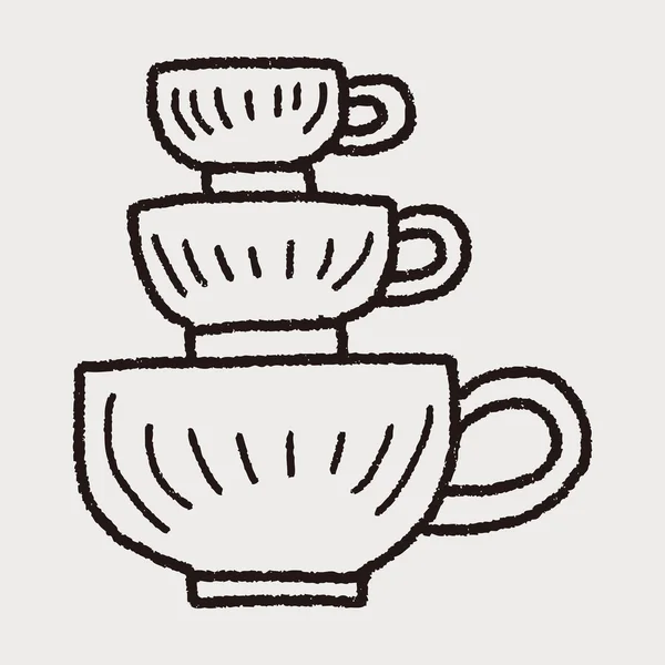 Tasse doodle — Image vectorielle