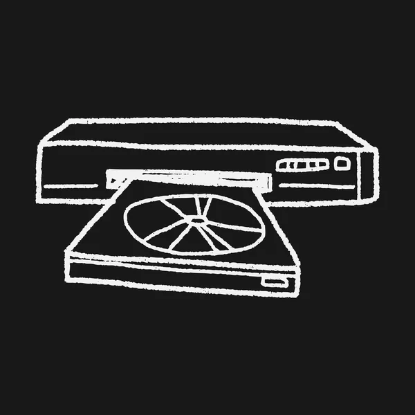 Doodle-Disc-Player — Stockvektor