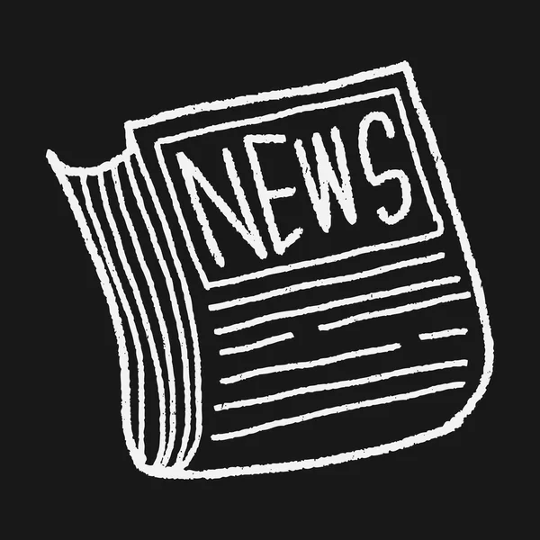 Doodle papel de noticias — Archivo Imágenes Vectoriales