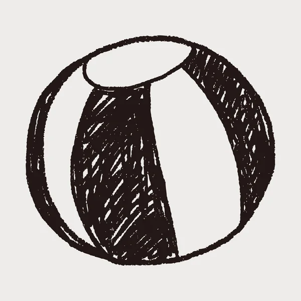 Doodle beach ball — Stockový vektor