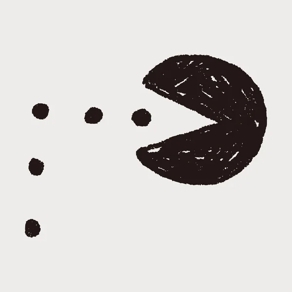 Doodle Pac-Man — Wektor stockowy