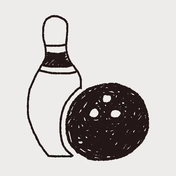 Bowling Doodle — Vettoriale Stock
