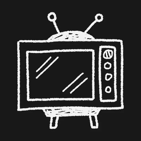 TV doodle — Stok Vektör