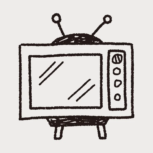 Doodle tv — Vettoriale Stock