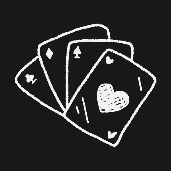 Doodle poker — Stockový vektor