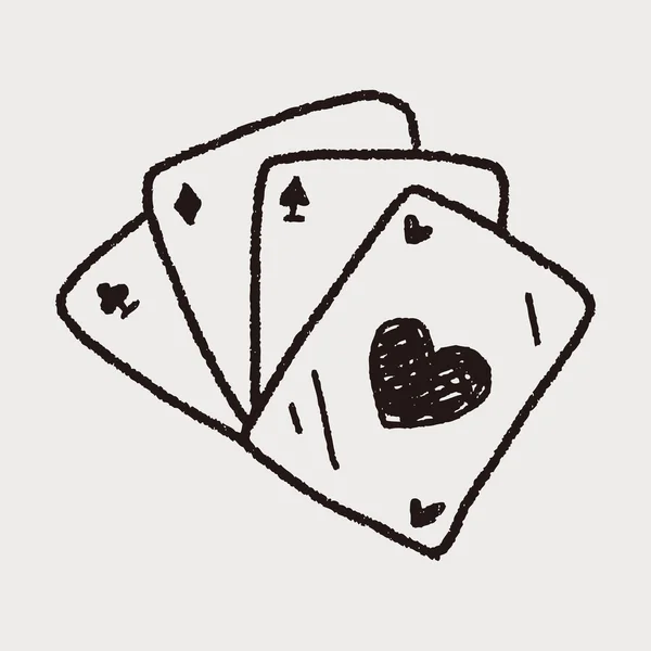 Poker Doodle - Stok Vektor