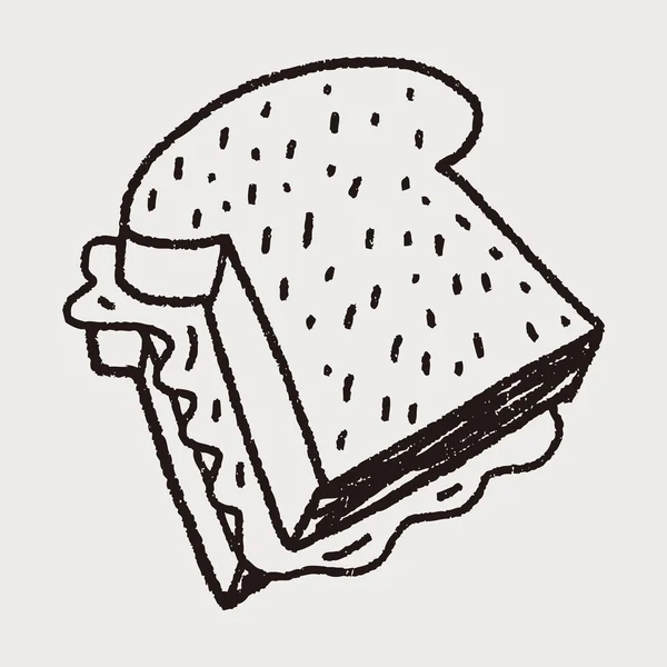 Doodle Tost — Stok Vektör