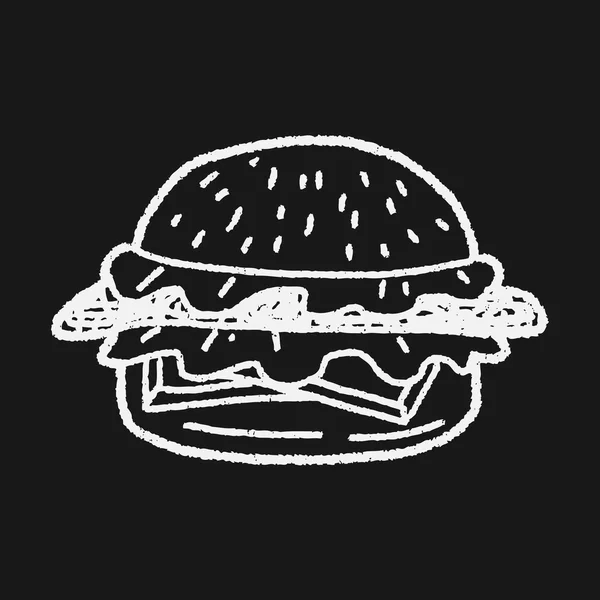 Doodle hamburgera — Wektor stockowy