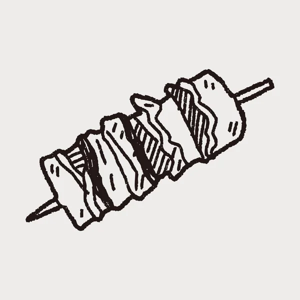 Doodle kebab — Stockvector