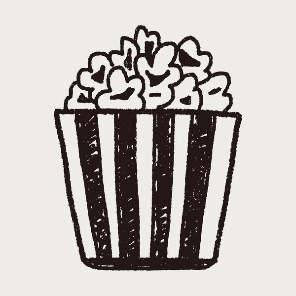 Doodle popcorn — Wektor stockowy