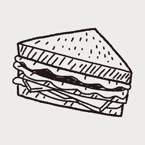 Doodle smörgås — Stock vektor