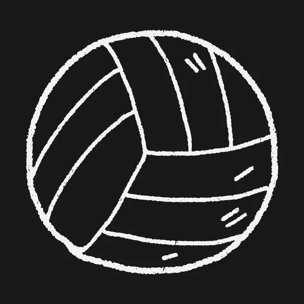 Pallavolo Doodle — Vettoriale Stock