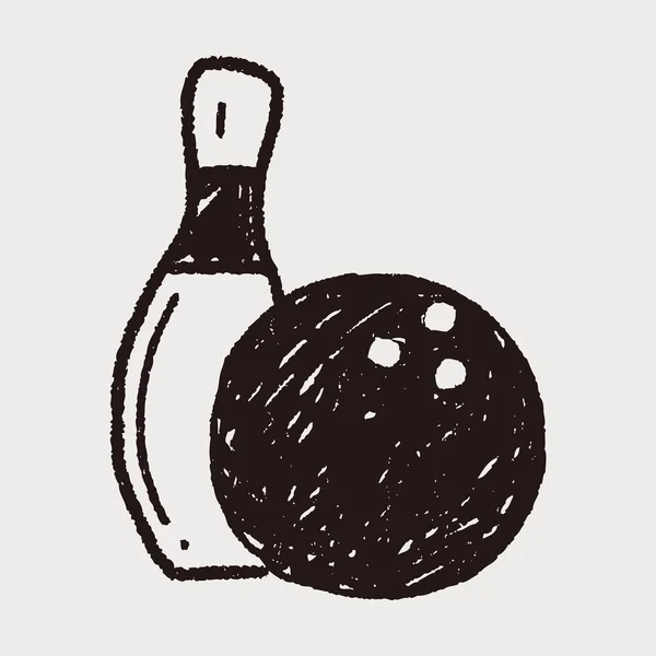 Doodle bowling — Stockový vektor