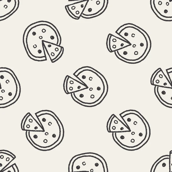 嘟嘟披萨无缝图案背景 — 图库矢量图片