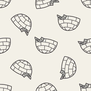 Doodle ev Dikişsiz desen arka plan