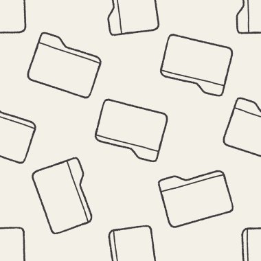 Doodle dosya Dikişsiz desen arka plan