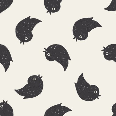 Doodle heyecan Dikişsiz desen arka plan