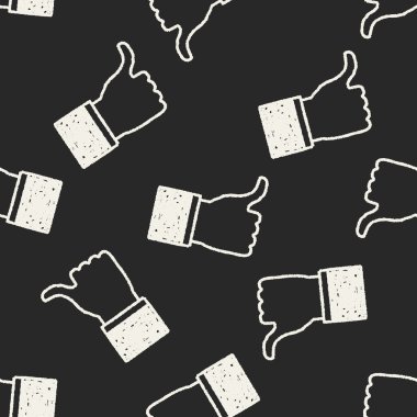 Dikişsiz desen arka plan Doodle gibi