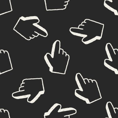 Doodle işaretçi Dikişsiz desen arka plan