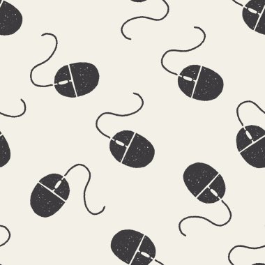 Doodle fare Dikişsiz desen arka plan