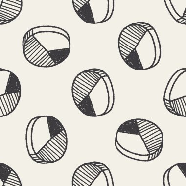 Doodle pasta Dikişsiz desen arka plan