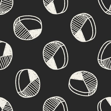 Doodle pasta Dikişsiz desen arka plan