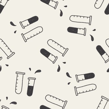 Doodle kimya Dikişsiz desen arka plan