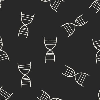 Doodle dna Dikişsiz desen arka plan