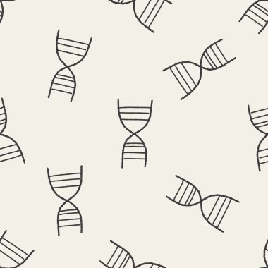 Doodle dna Dikişsiz desen arka plan