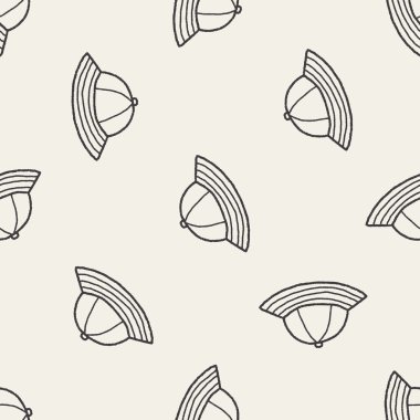 Doodle şapka Dikişsiz desen arka plan