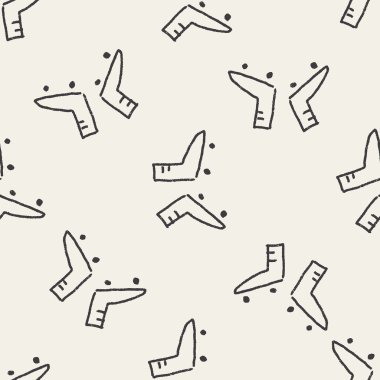 Doodle tekerlekli paten Dikişsiz desen arka plan